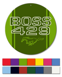 BOSS 429 c.i. V8 Engine Emblem 1969 - 1970 Round Aluminum Sign