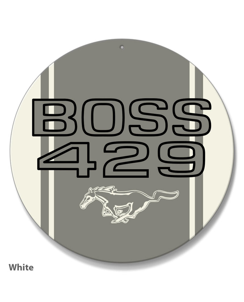 BOSS 429 c.i. V8 Engine Emblem 1969 - 1970 Round Aluminum Sign