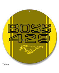 BOSS 429 c.i. V8 Engine Emblem 1969 - 1970 Round Aluminum Sign