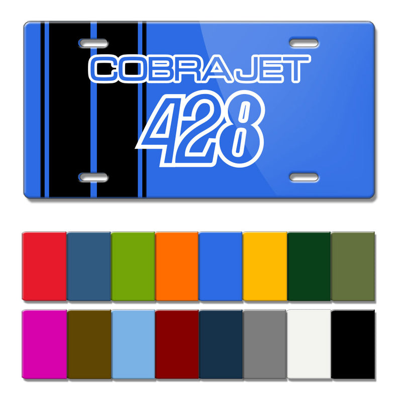 Cobra Jet 428 c.i. V8 Engine Emblem 1968 - 1970 Novelty License Plate