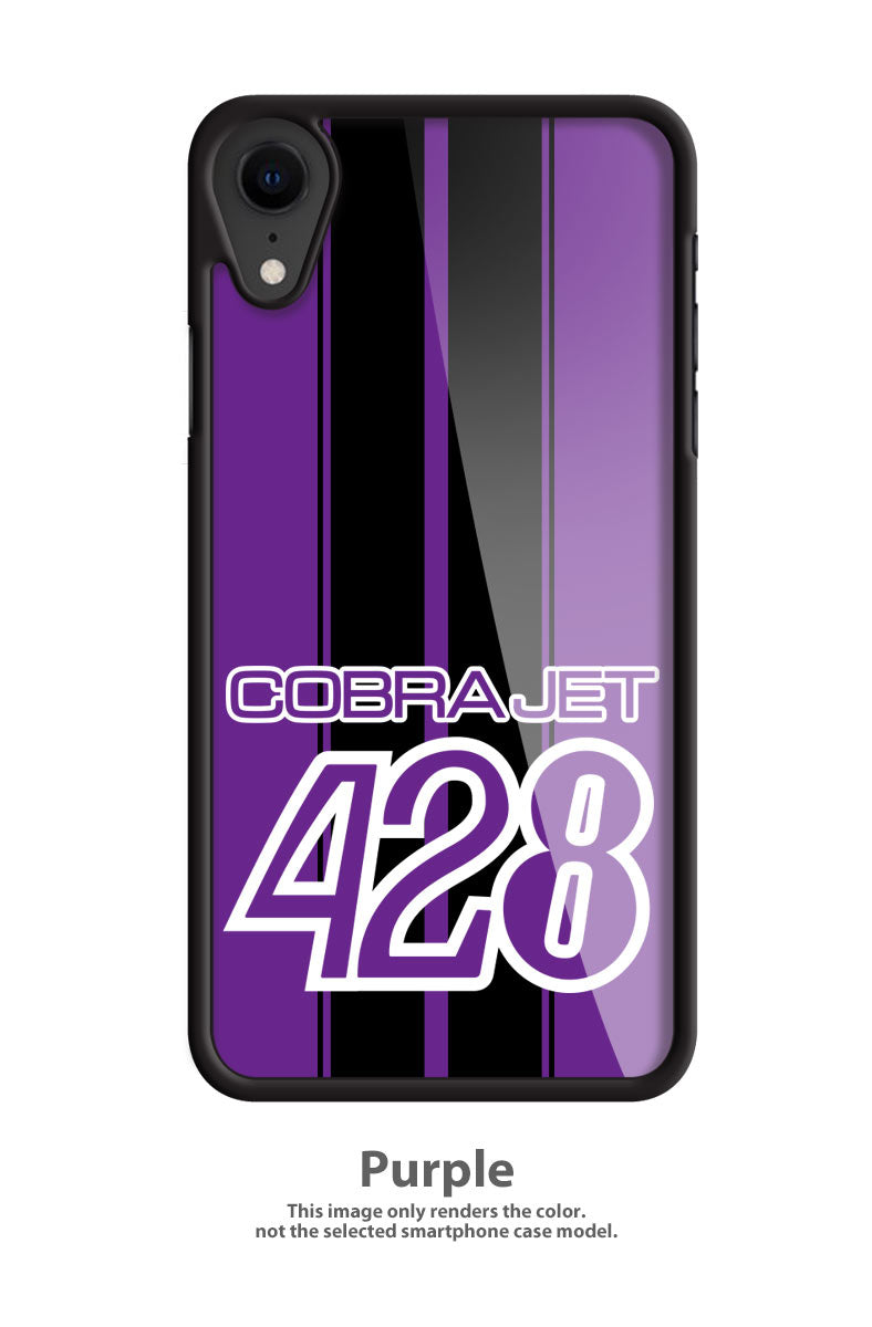 Cobra Jet 428 c.i. V8 Engine Emblem 1968 - 1970 Smartphone Case - Racing Stripes - Emblem