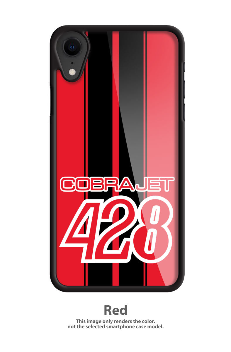 Cobra Jet 428 c.i. V8 Engine Emblem 1968 - 1970 Smartphone Case - Racing Stripes - Emblem