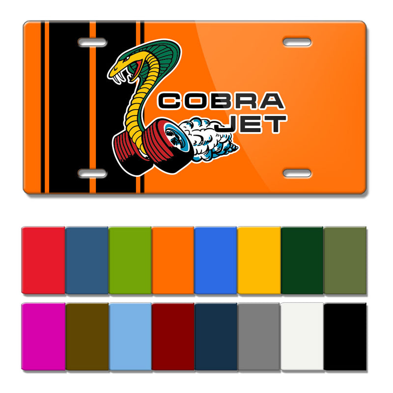 Cobra Jet Snake Emblem 1968 - 1969 Novelty License Plate