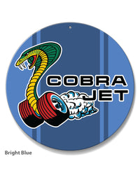 Cobra Jet Snake Emblem 1968 - 1969 Round Aluminum Sign