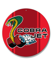 Cobra Jet Snake Emblem 1968 - 1969 Round Aluminum Sign