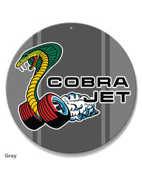 Cobra Jet Snake Emblem 1968 - 1969 Round Aluminum Sign