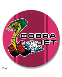 Cobra Jet Snake Emblem 1968 - 1969 Round Aluminum Sign