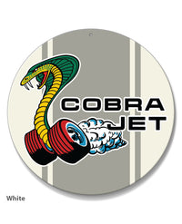 Cobra Jet Snake Emblem 1968 - 1969 Round Aluminum Sign