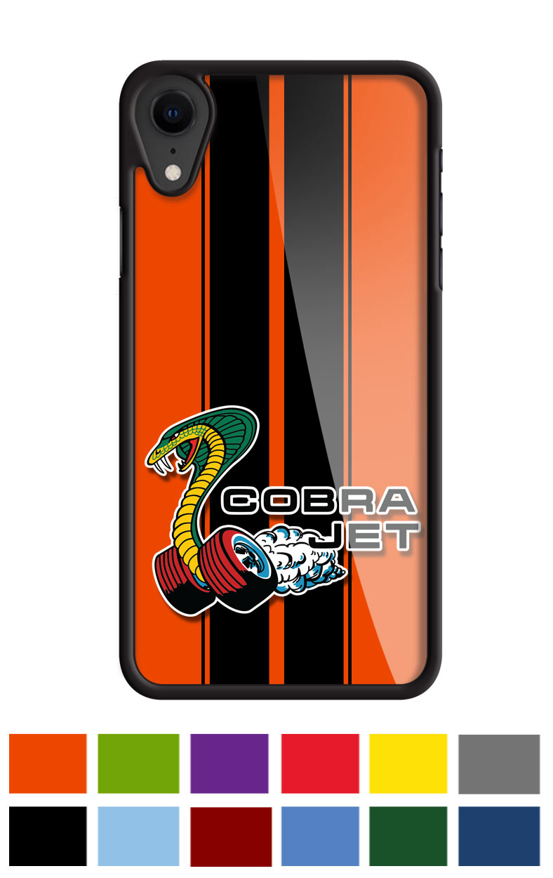 Cobra Jet Snake Emblem 1968 - 1969 Smartphone Case - Racing Stripes - Emblem