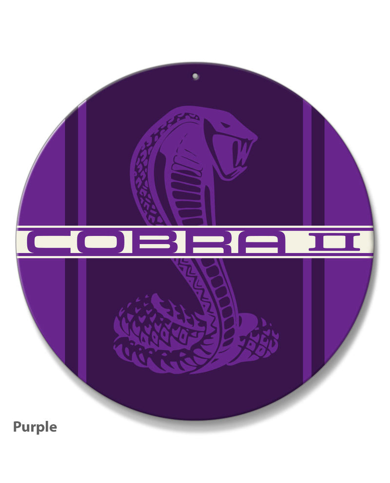 Cobra II Emblem 1976 Round Aluminum Sign