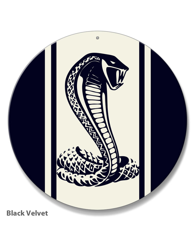 Cobra Snake Emblem Round Aluminum Sign