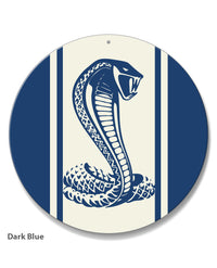 Cobra Snake Emblem Round Aluminum Sign