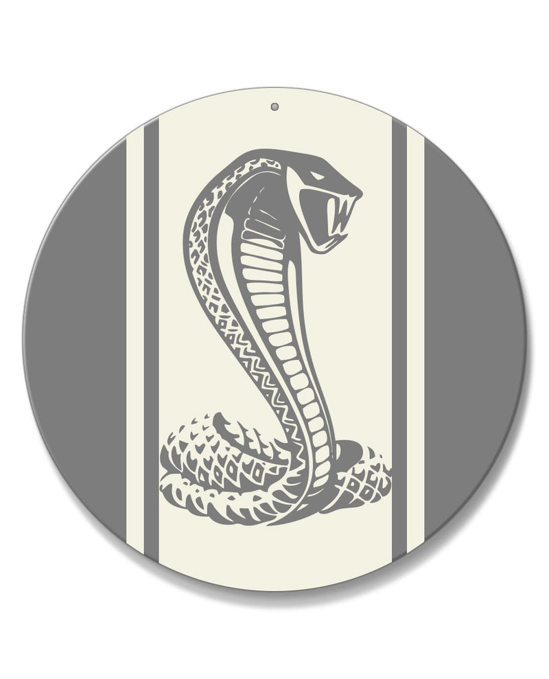 Cobra Snake Emblem Round Aluminum Sign