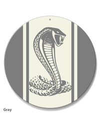 Cobra Snake Emblem Round Aluminum Sign