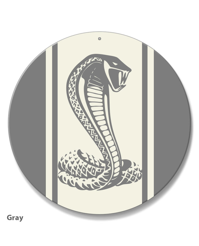 Cobra Snake Emblem Round Aluminum Sign