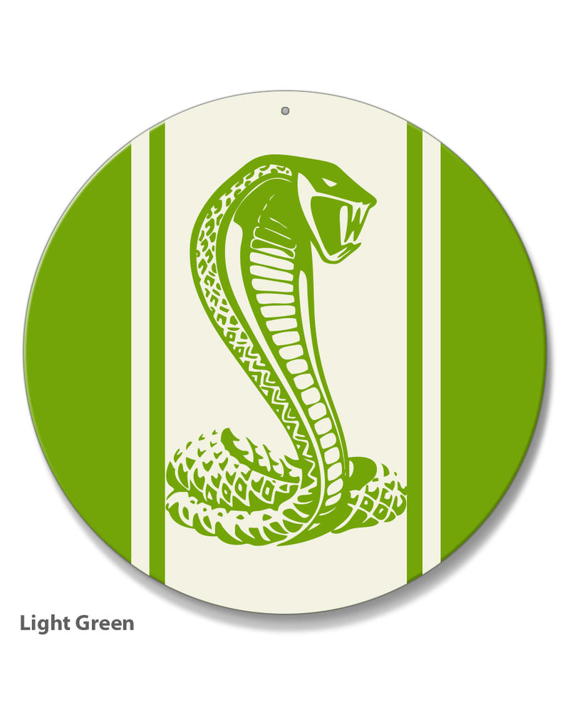 Cobra Snake Emblem Round Aluminum Sign