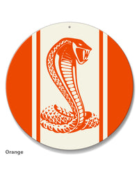 Cobra Snake Emblem Round Aluminum Sign