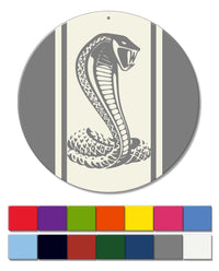 Cobra Snake Emblem Round Aluminum Sign