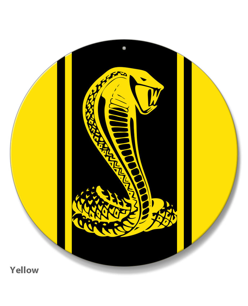 Cobra Snake Emblem Round Aluminum Sign