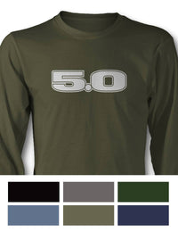 Five Point Oh - 5.0 V8 Engine Emblem T-Shirt - Long Sleeves - Emblem