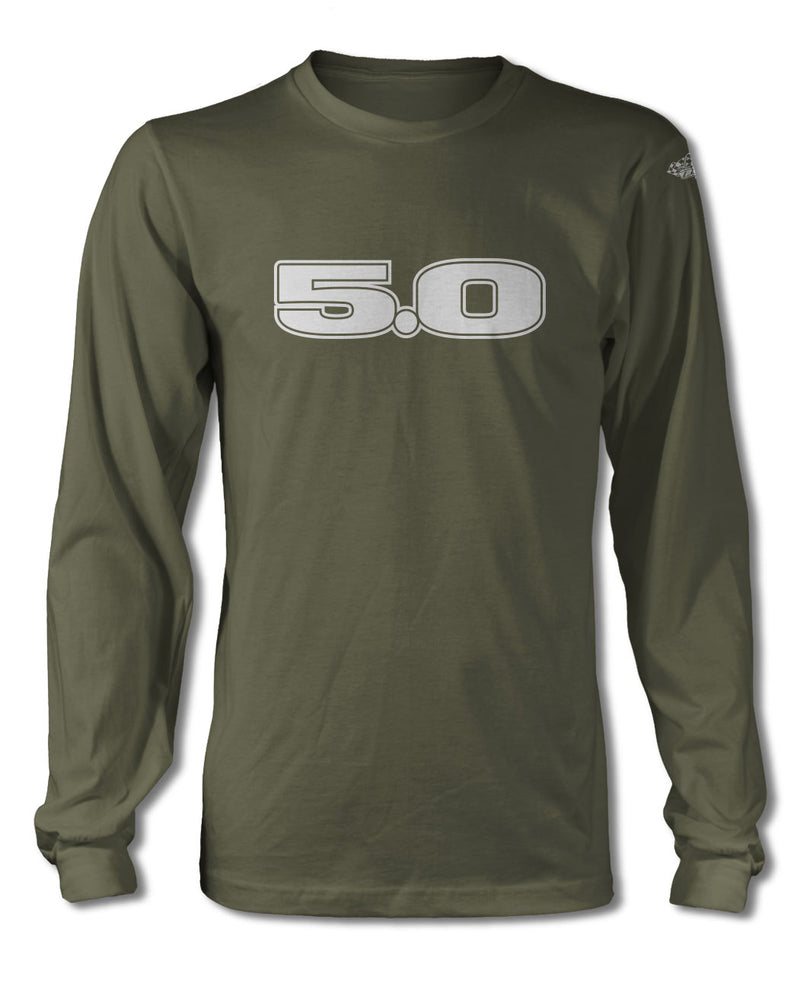 Five Point Oh - 5.0 V8 Engine Emblem T-Shirt - Long Sleeves - Emblem