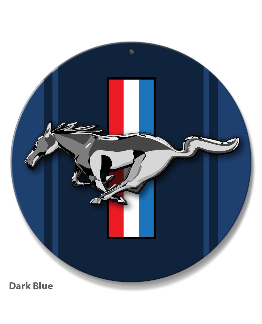 Ford Mustang Emblem Round Aluminum Sign Legend Lines ford-mustang-emblem-round-aluminum-sign-legend-lines