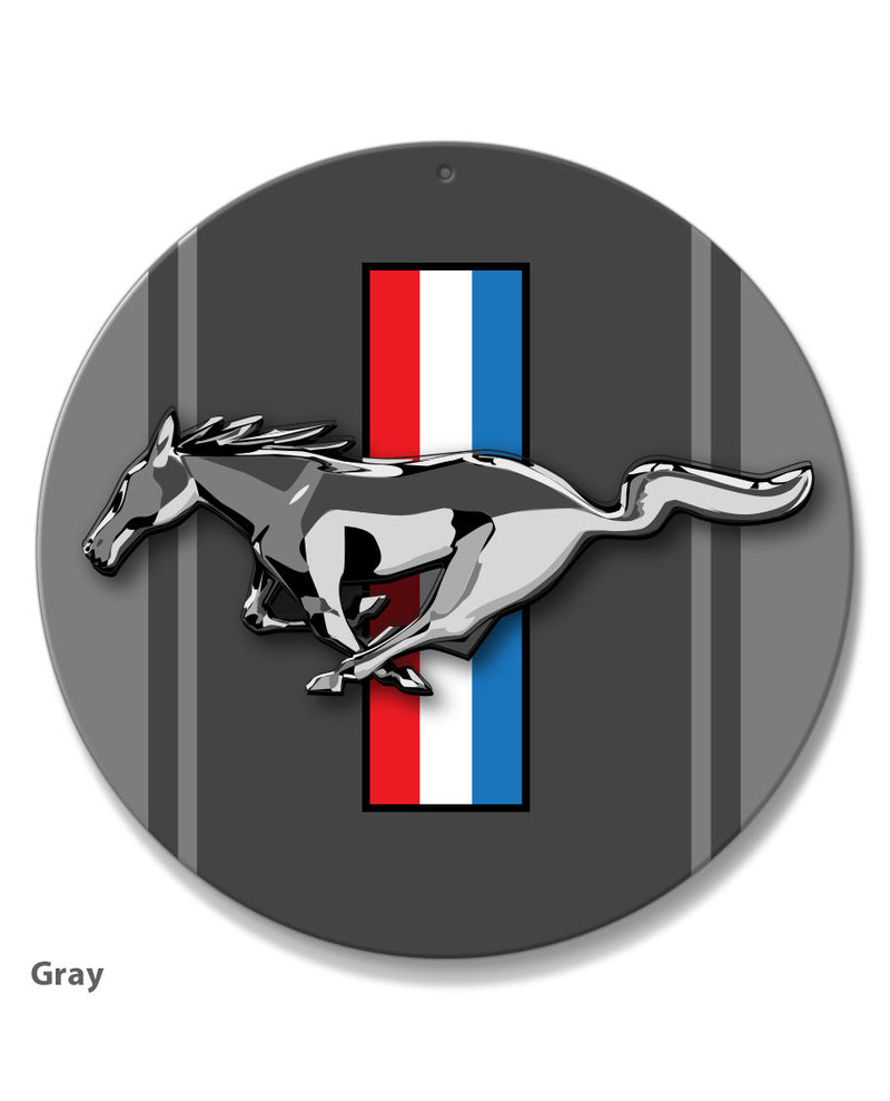 Ford Mustang Emblem Round Aluminum Sign