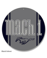 Ford Mustang Mach 1 Emblem Round Aluminum Sign