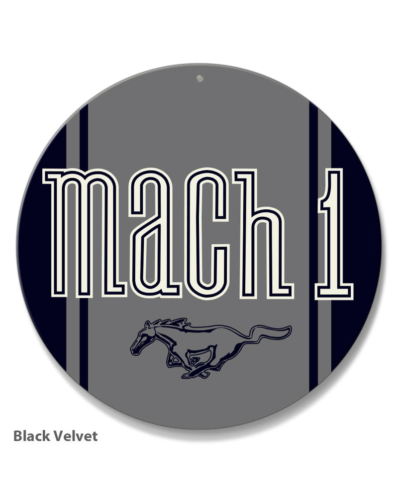 Ford Mustang Mach 1 Emblem Round Aluminum Sign