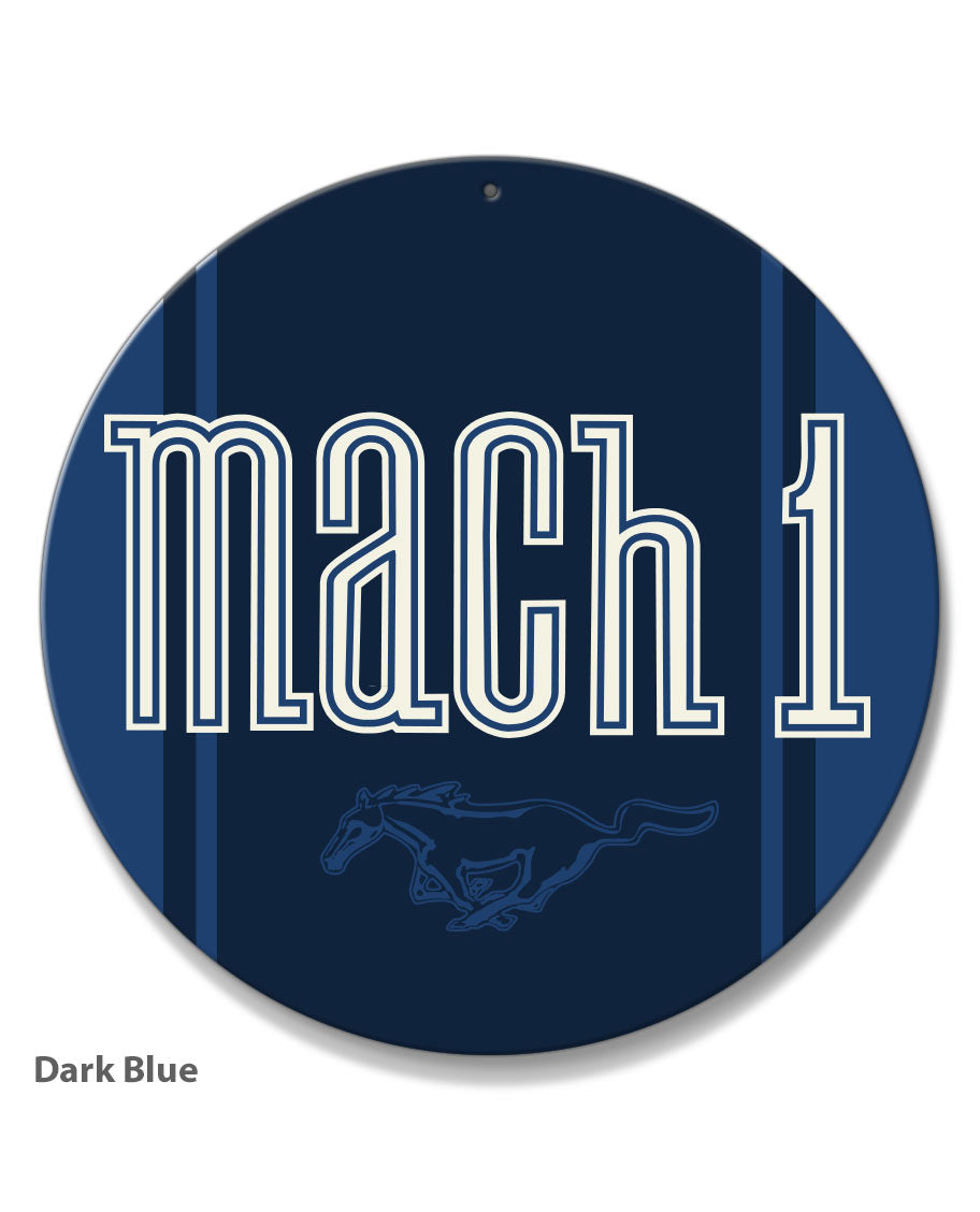 Ford Mustang Mach 1 Emblem Round Aluminum Sign – Legend Lines