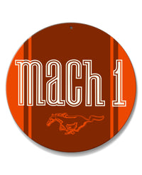 Ford Mustang Mach 1 Emblem Round Aluminum Sign