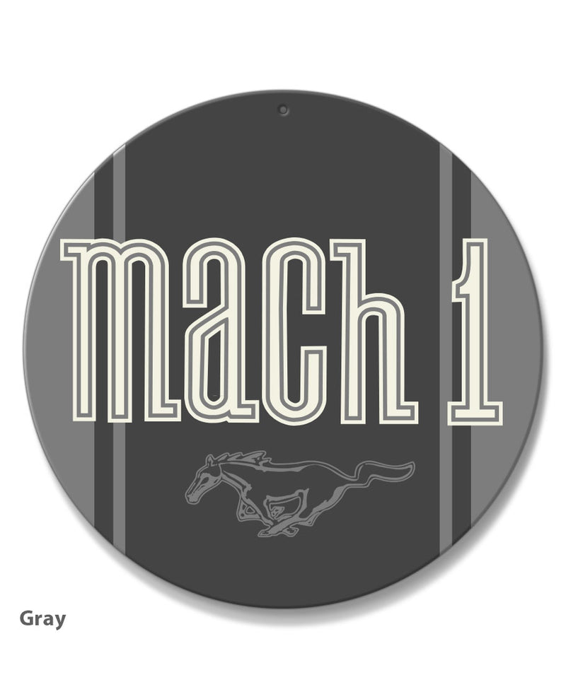 Ford Mustang Mach 1 Emblem Round Aluminum Sign