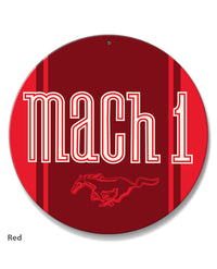 Ford Mustang Mach 1 Emblem Round Aluminum Sign