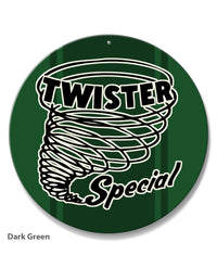 Ford Mustang Twister Mach 1 Emblem 1970 Round Aluminum Sign