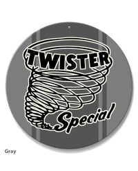 Ford Mustang Twister Mach 1 Emblem 1970 Round Aluminum Sign