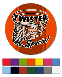 Ford Mustang Twister Mach 1 Emblem 1970 Round Aluminum Sign