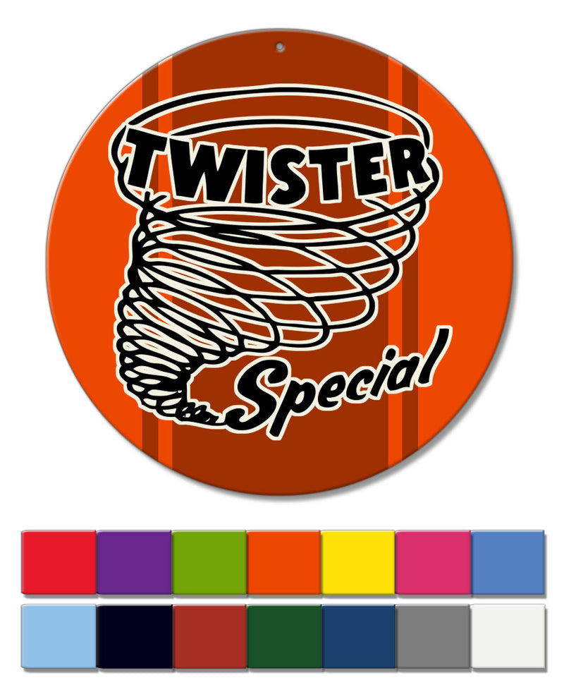 Ford Mustang Twister Mach 1 Emblem 1970 Round Aluminum Sign