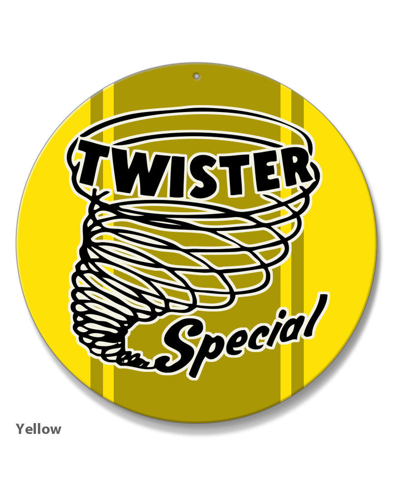 Ford Mustang Twister Mach 1 Emblem 1970 Round Aluminum Sign