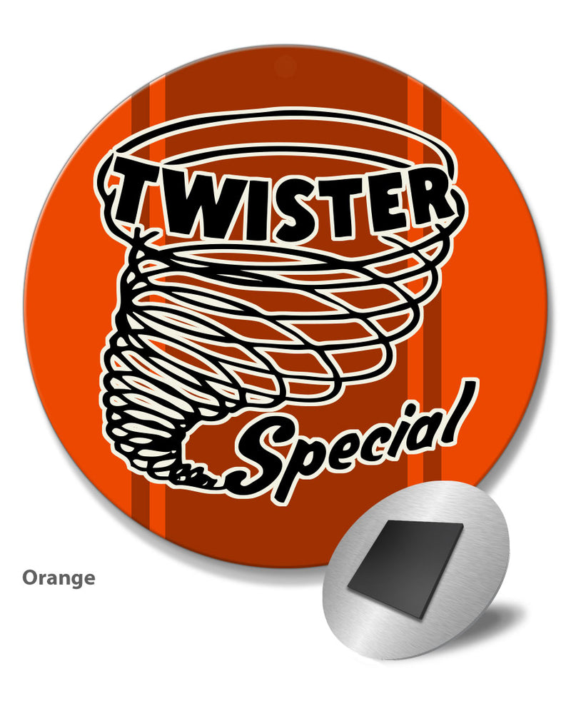 Ford Mustang Twister Mach 1 Emblem 1970 Round Fridge Magnet