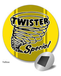Ford Mustang Twister Mach 1 Emblem 1970 Round Fridge Magnet