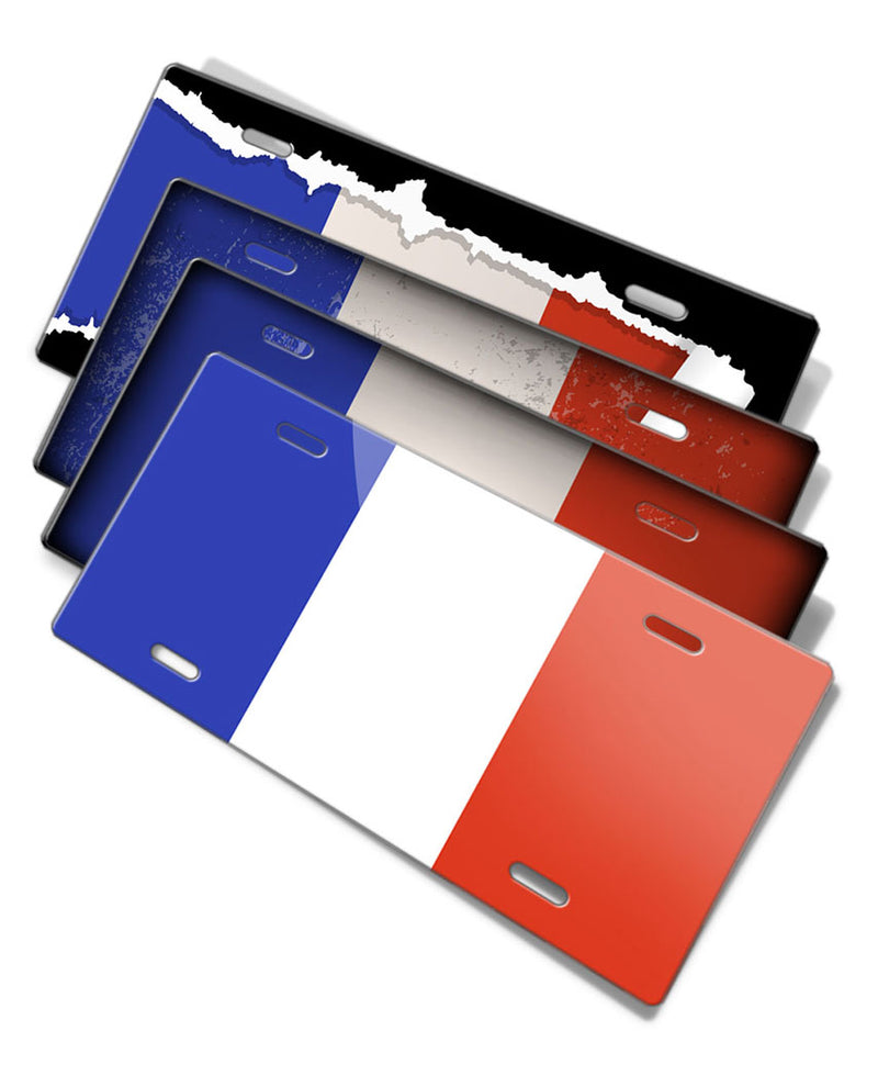 French Flag Novelty License Plate