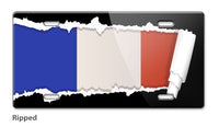 French Flag Novelty License Plate