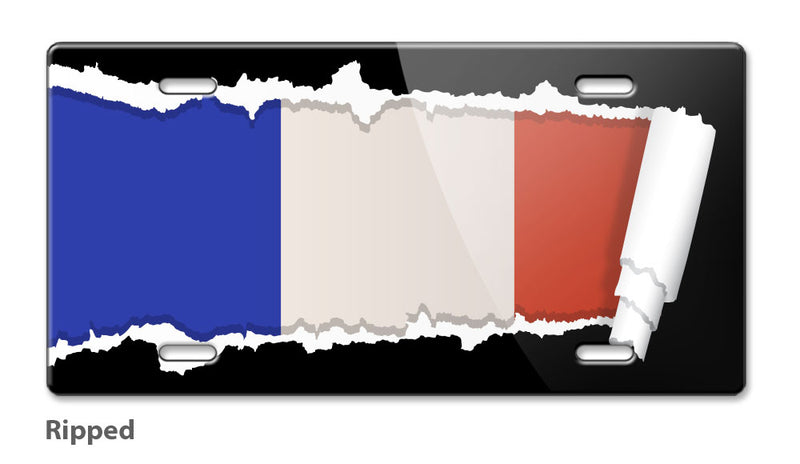 French Flag Novelty License Plate