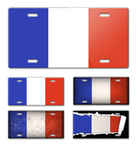  French Flag Novelty License Plate