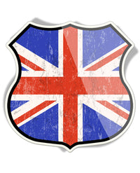 British Flag Shield - Aluminum Sign