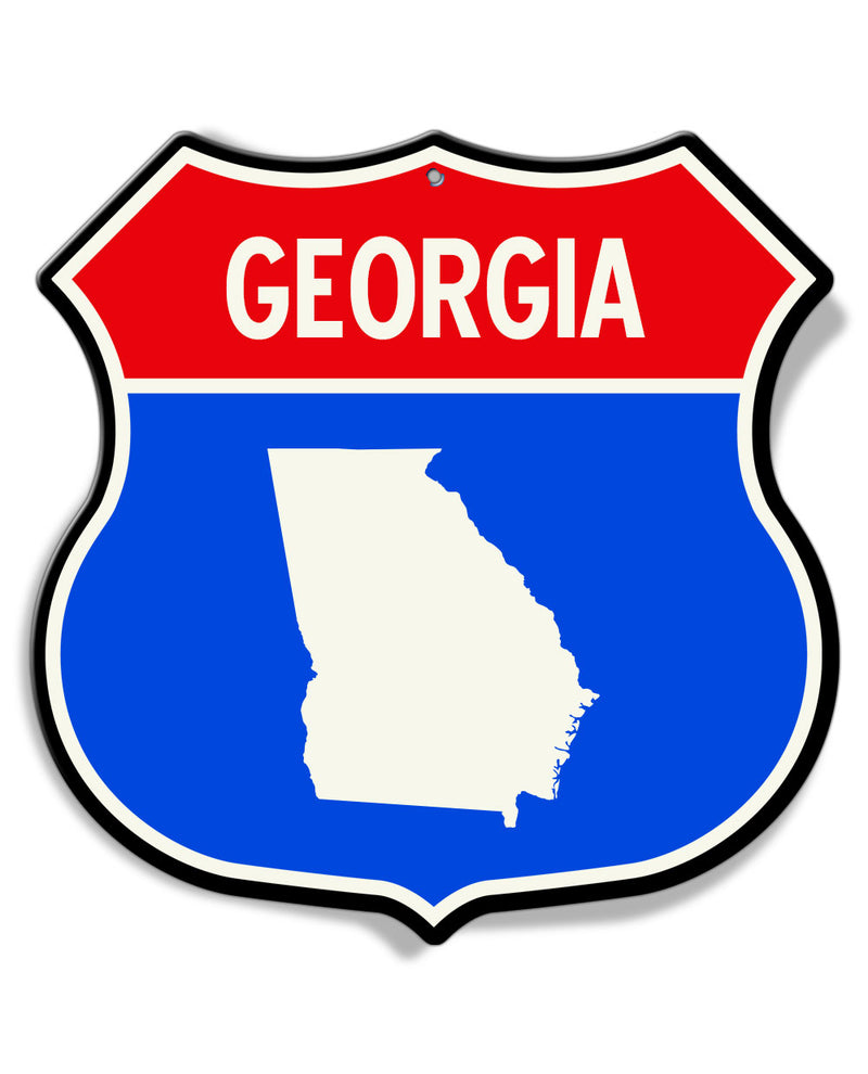 State of Georgia Interstate - Shield Shape - Aluminum Sign