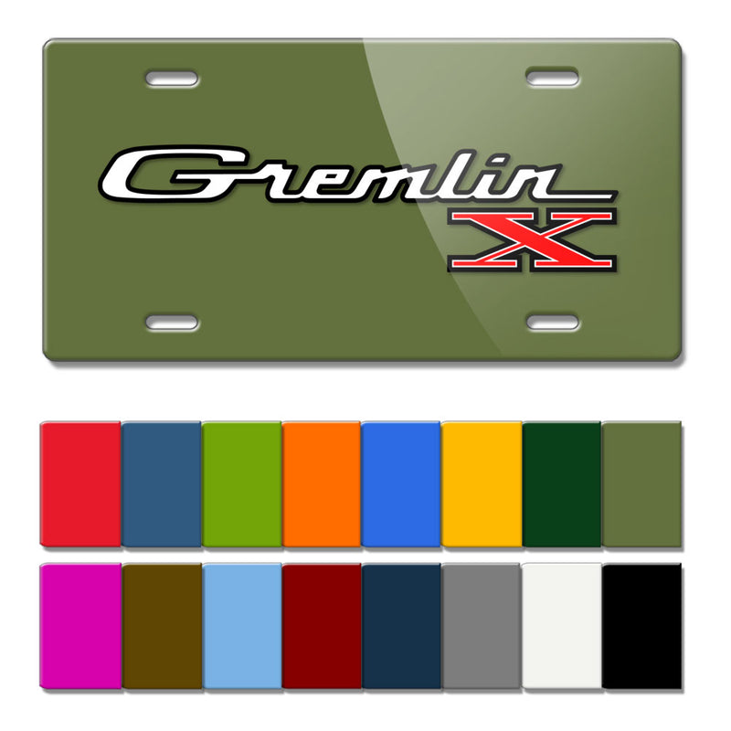 AMC Gremlin X 1970 - 1978 Vintage Logo Novelty License Plate