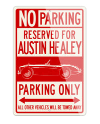 Austin Healey 3000 MKIII Roadster Reserved Parking Only Sign