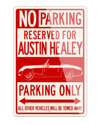 Austin Healey Sprite MKI Roadster Reserved Parking Only Sign