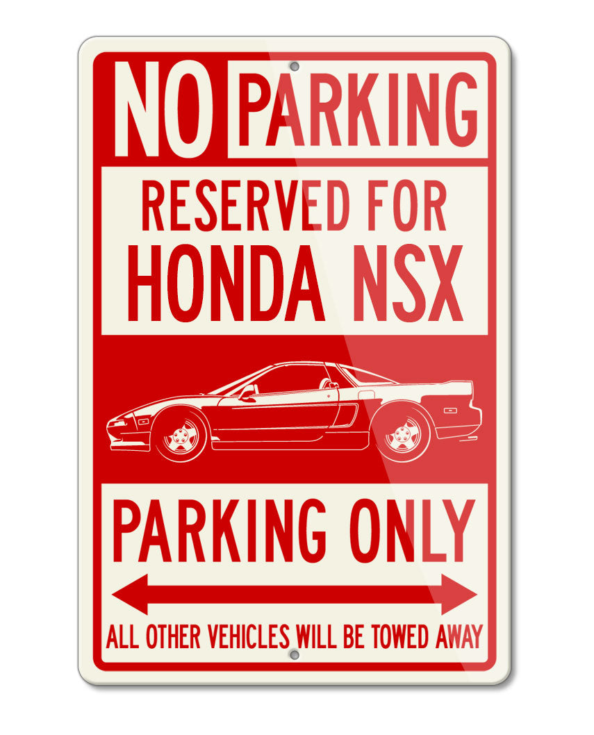 Honda Acura NSX Top Off 1990 - 2005 Reserved Parking Only Sign - Honda